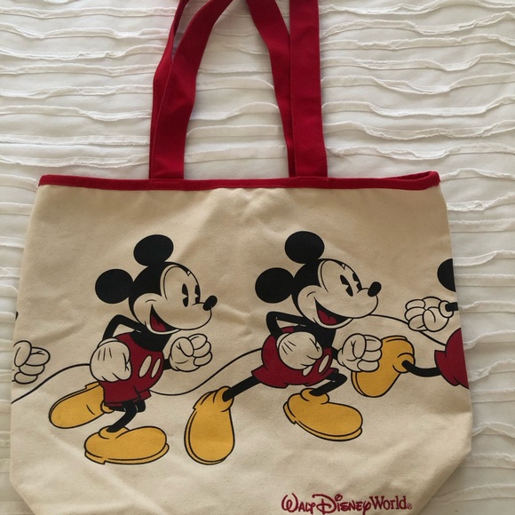 Walt Disney World Canvas Bag/Tote with Red Accents - Picture 1 of 9
